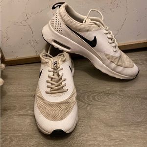 White and Black Nike Air Max Thea size 6.5